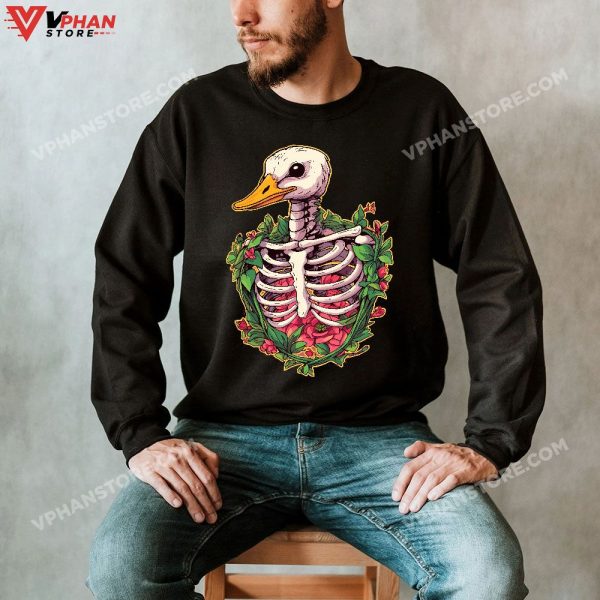 Rubber Duck Skeleton Lazy Halloween Costume Funny Ducky T-Shirt