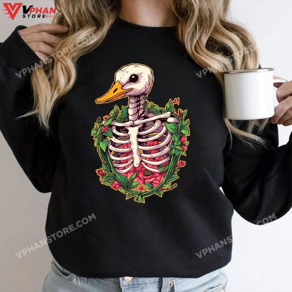 Rubber Duck Skeleton Lazy Halloween Costume Funny Ducky T-Shirt