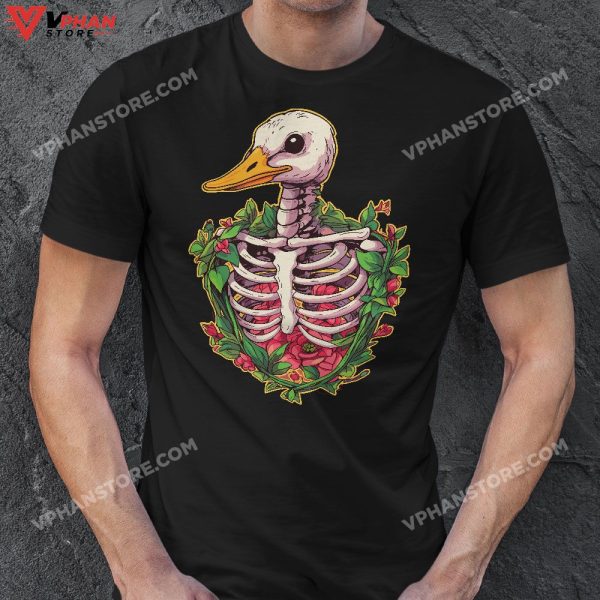 Rubber Duck Skeleton Lazy Halloween Costume Funny Ducky T-Shirt