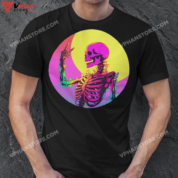 Scary Skeleton Halloween Costume Skull Bones Men Women Kids T-Shirt