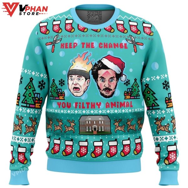 Keep The Change Home Alone Christmas Sweater