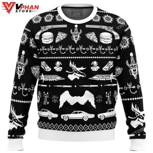 A Very Supernatural Christmas Supernatural Ugly Christmas Sweater 1