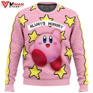 Always Hungry Kirby Ugly Christmas Sweater 1