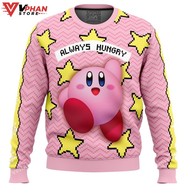 Always Hungry Kirby Ugly Christmas Sweater