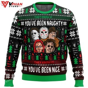 An Ugly Slasher Horror Movie Ugly Christmas Sweater 1