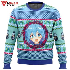 Aqua KonoSuba Ugly Christmas Sweater 1