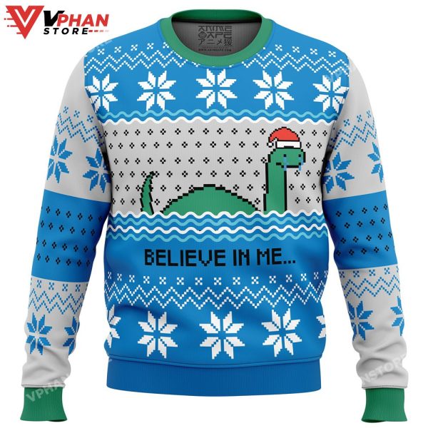 Believe in Me… Nessie Ugly Christmas Sweater