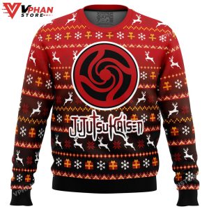 Bottons Symbol Jujutsu Kaisen Ugly Christmas Sweater 1