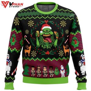 Bustin Christmas Ghostbusters Ugly Christmas Sweater 1