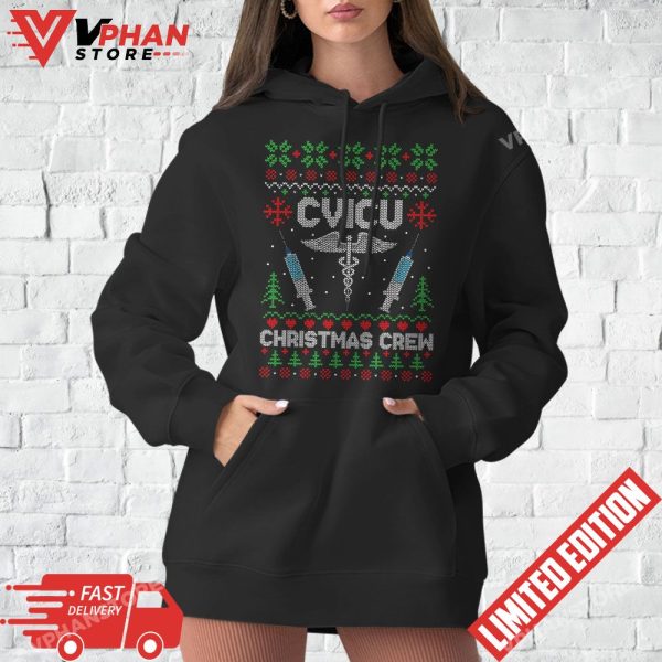 Cvicu Nurse Christmas Crew RN Ugly Matching Xmas Premium T-Shirt