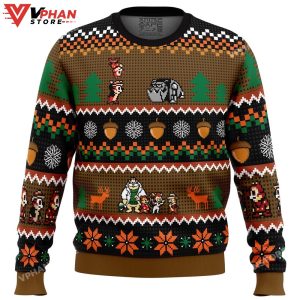 Chip 'n Dale Christmas Rangers Ugly Sweater