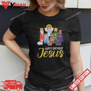 Christian Religion Christmas Church Happy Birthday Jesus T Shirt 1