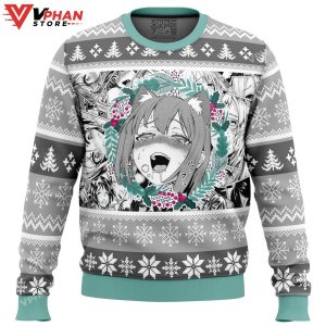 Christmas Anime Ahegao Ugly Christmas Sweater 1