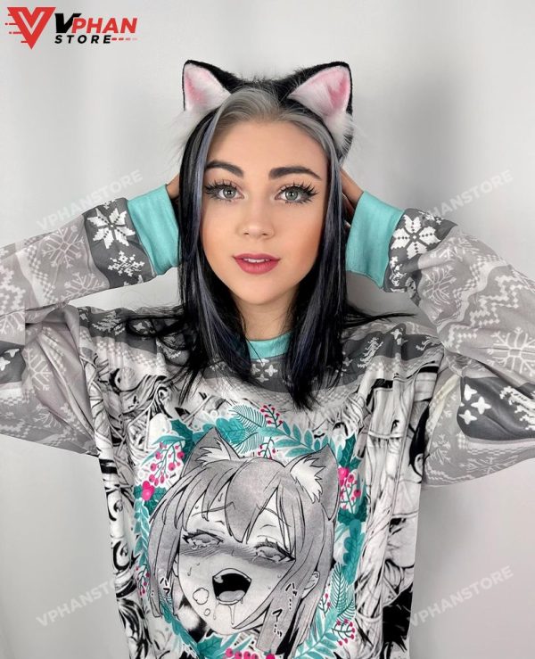 Christmas Anime Ahegao Ugly Sweater