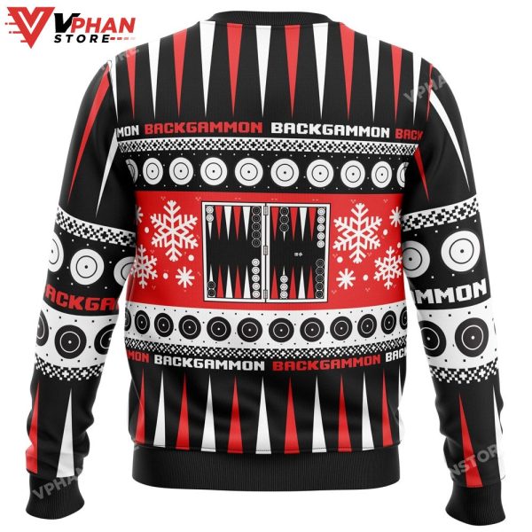 Christmas Backgammon Board Games Ugly Sweater