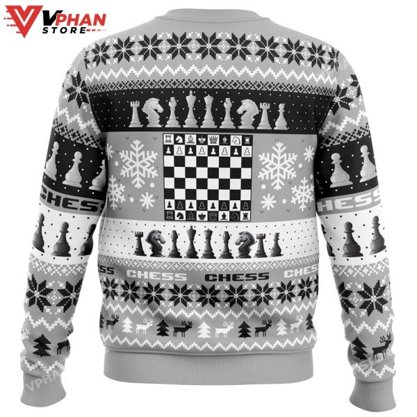 Christmas Chess Board Games Ugly Sweater