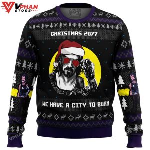 Christmas Cyberpunk 2077 Ugly Christmas Sweater 1