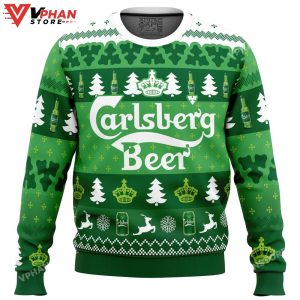 Christmas Drink Carlsberg Beer Ugly Christmas Sweater 1