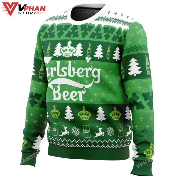 Christmas Drink Carlsberg Beer Ugly Sweater