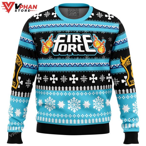 Flame Fire Force Ugly Christmas Sweater