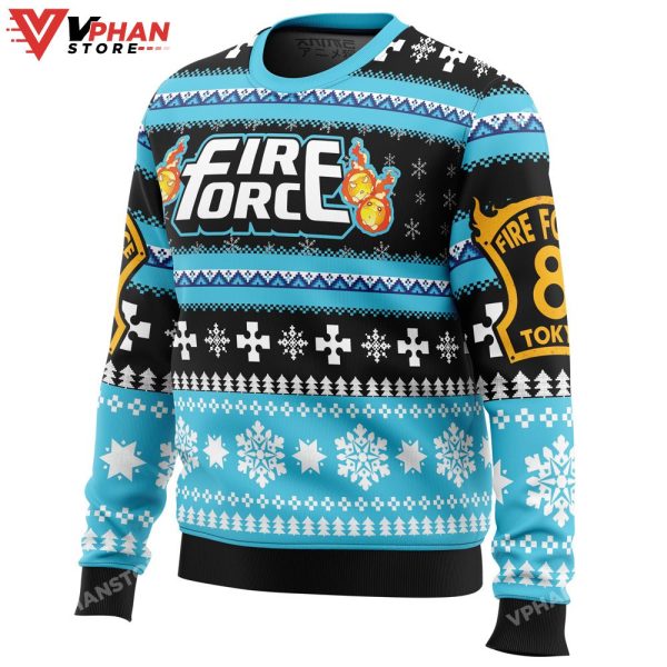 Flame Fire Force Ugly Christmas Sweater