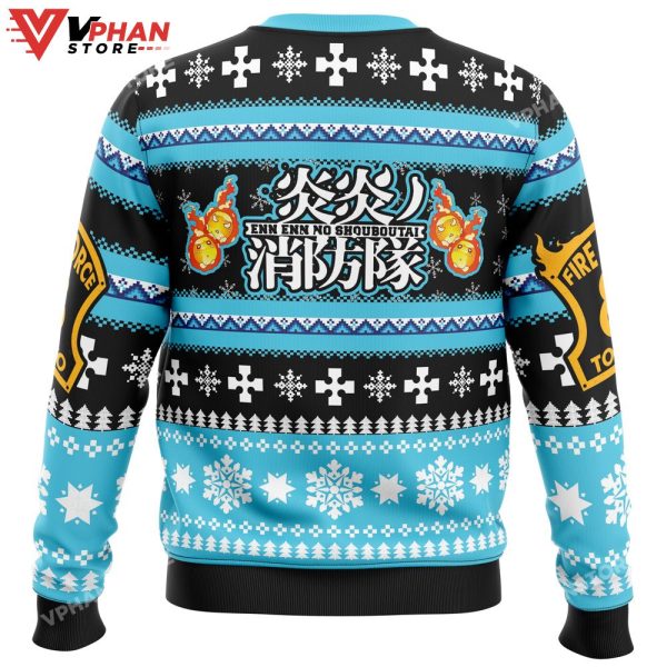 Flame Fire Force Ugly Christmas Sweater