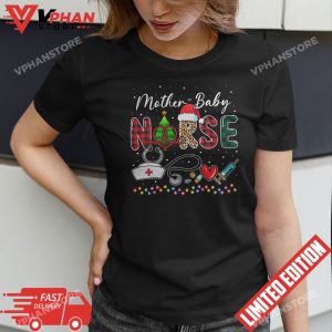 Christmas Mother Baby Nurses Wrap The Best Gifts T Shirt 1