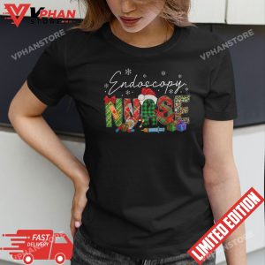 Christmas Nurse Nursing Endoscopy Nurse Christmas Pattern T Shirt 1