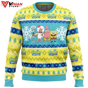 Christmas Spongebob Nickelodeon 3D Sweatshirt, Ugly Christmas Sweater