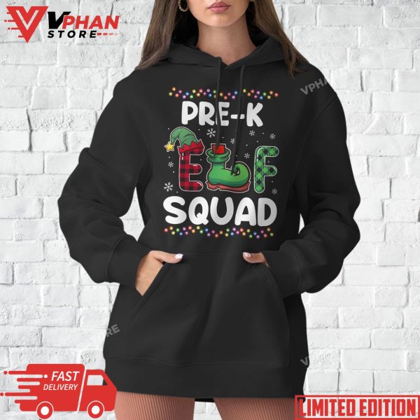 Christmas Teacher 1st Grade Elf Pre K Squad Matching Group Xmas T-Shirt