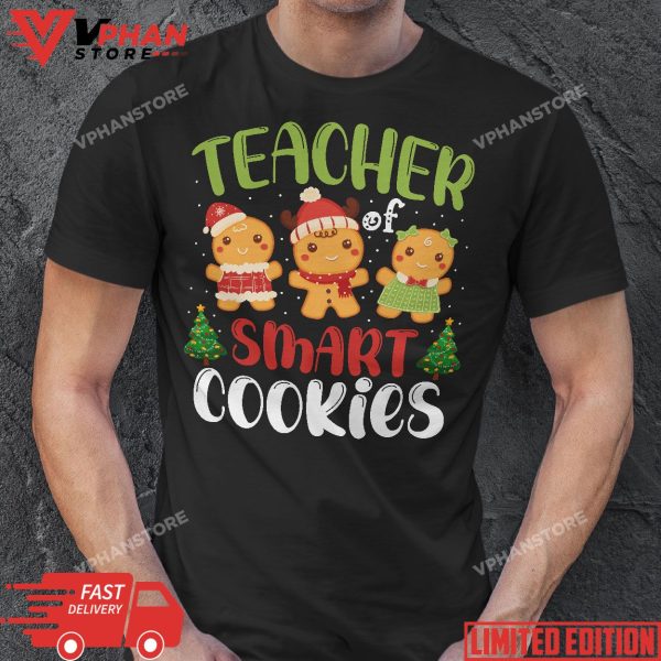 Christmas Teacher Cute Gingerbread Cookies T-Shirt