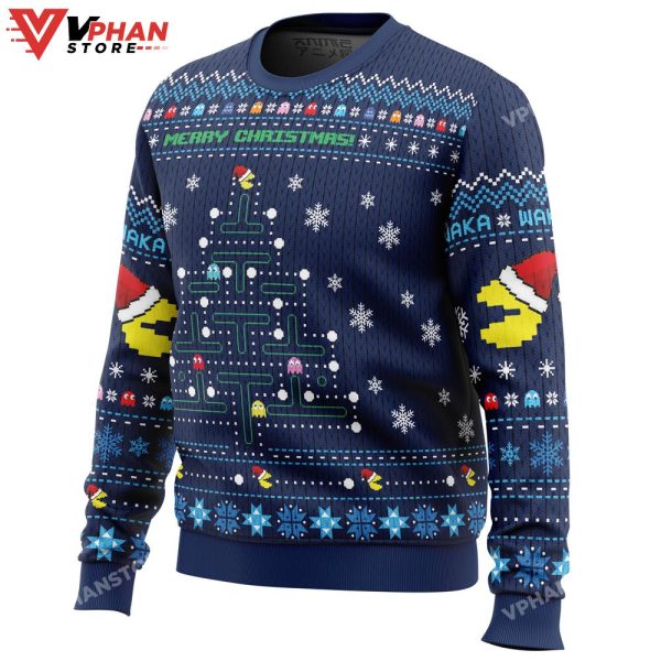 Christmas Tree Pac-Man Ugly Sweater