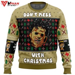 Christmas in Texas Leatherface Ugly Christmas Sweater 1