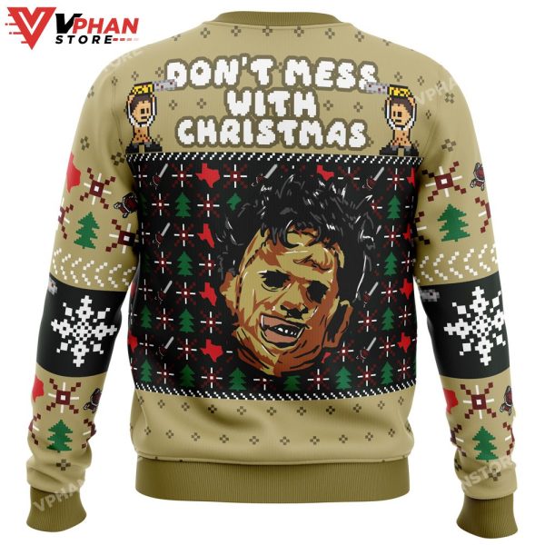 Christmas In Texas Leatherface Ugly Christmas Sweater