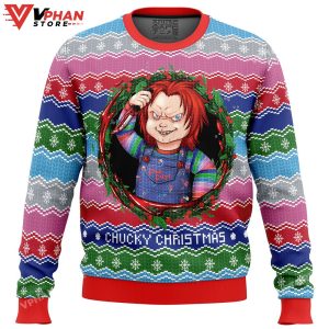 Chucky Christmas 3D Sweatshirt, Ugly Christmas Sweater