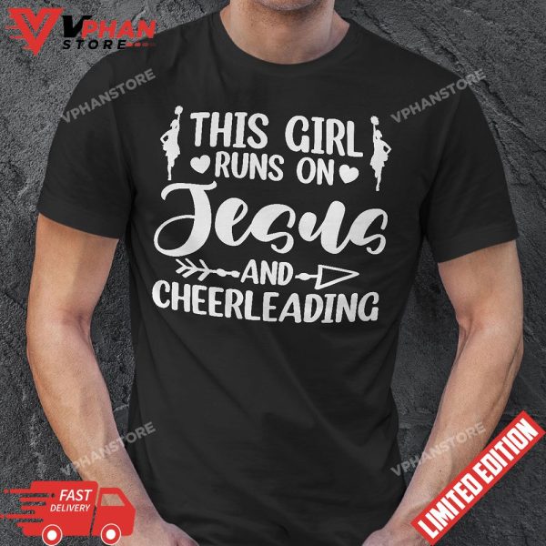 Art For Women Girl Cheerleading Jesus Cheer T-Shirt