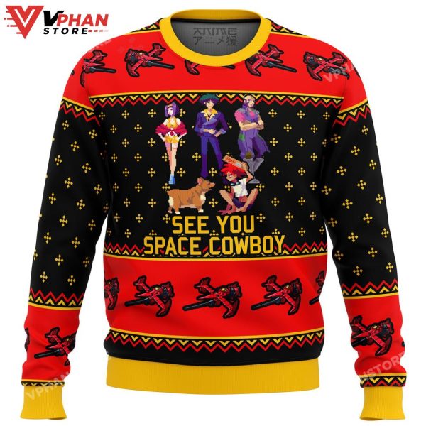 Cowboy Bebop See You Space Cowboy Ugly Christmas Sweater