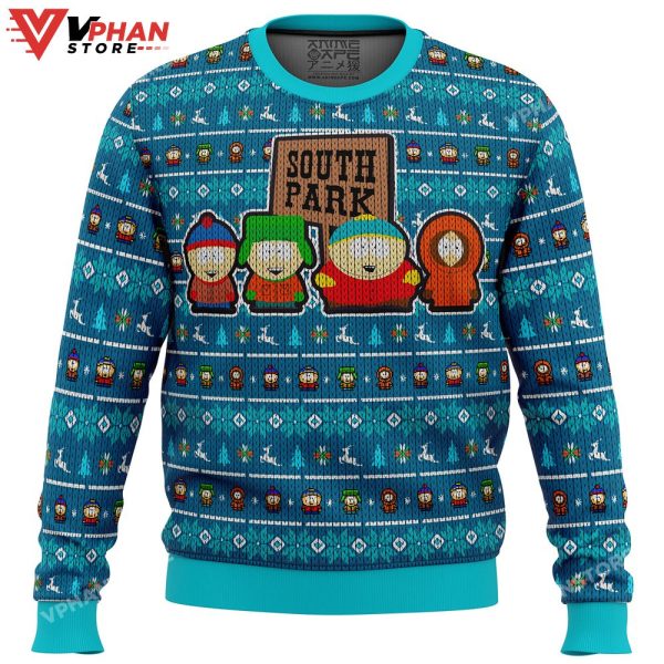 Crazy Main Characters South Park Ugly Christmas Sweater