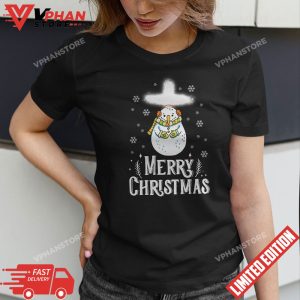 Cross Jesus Merry Christmas Snowman Funny Xmas For Christian T Shirt 1