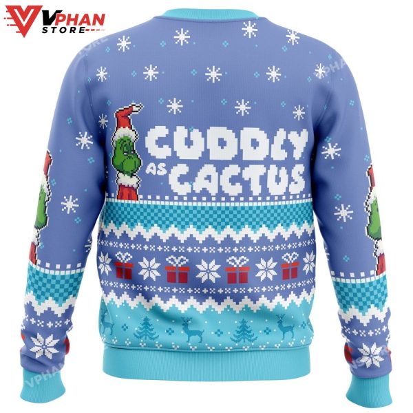 Cuddly as a Cactus Grinch Ugly Christmas Sweater