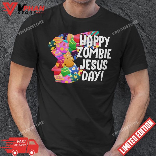 Happy Zombie Jesus Day Easter Bunny For Men Women T-Shirt