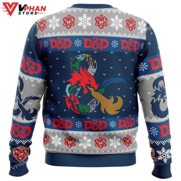 D-20 Dungeons Dragons Ugly Christmas Sweater