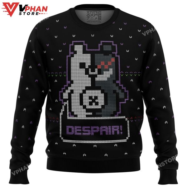 Danganropa Monokuma Despair Ugly Christmas Sweater