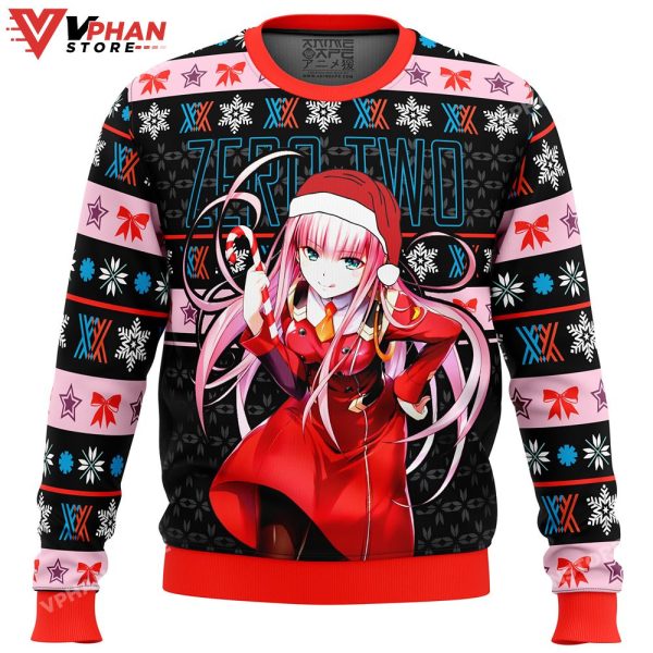 Darling in the Franxx Zero Two Ugly Christmas Sweater