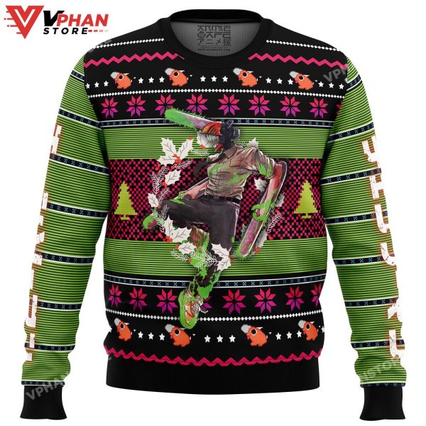 Denji Chainsaw Man Ugly Christmas Sweater