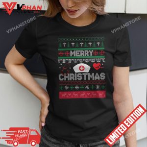 Family Winter Ugly Christmas Apparel Nurse Clothing T Shirt 1