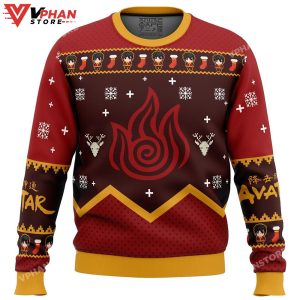 Firebenders Fire Nation Avatar Ugly Christmas Sweater 1