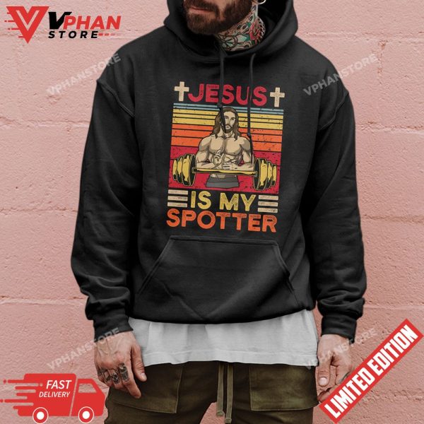 Fitness Jesus Is My Spotter Vintage T-Shirt