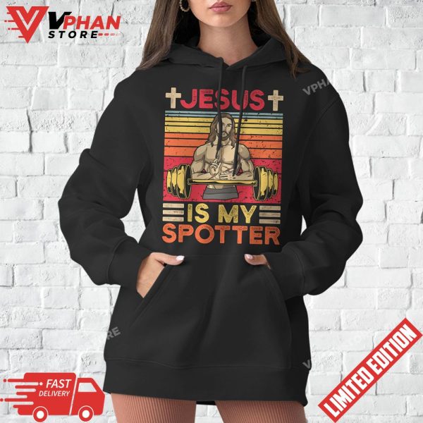 Fitness Jesus Is My Spotter Vintage T-Shirt