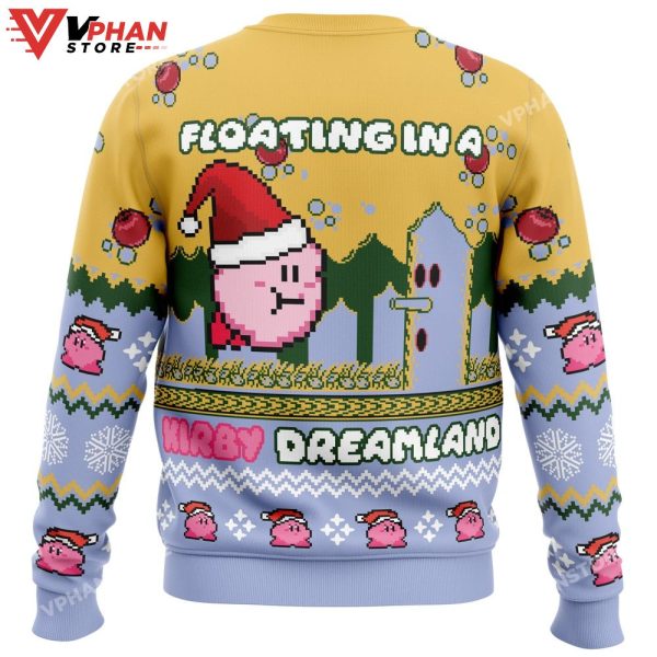 Floating In A Kirby Dreamland Ugly Christmas Sweater